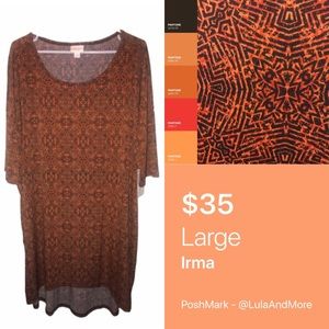 🆕 LuLaRoe Large Irma Hi-Lo Tunic - SLINKY - BNWT